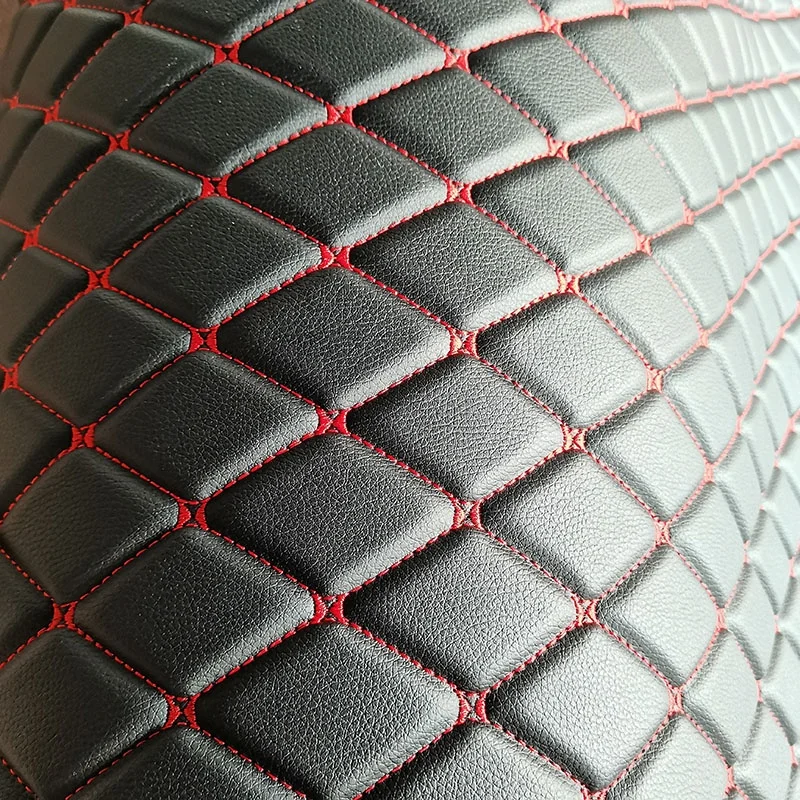 Embroidered Leather Hot Sales Quilted Sponge Customize any Design Leather Car Floor Mats and Auto Bus Upholstery