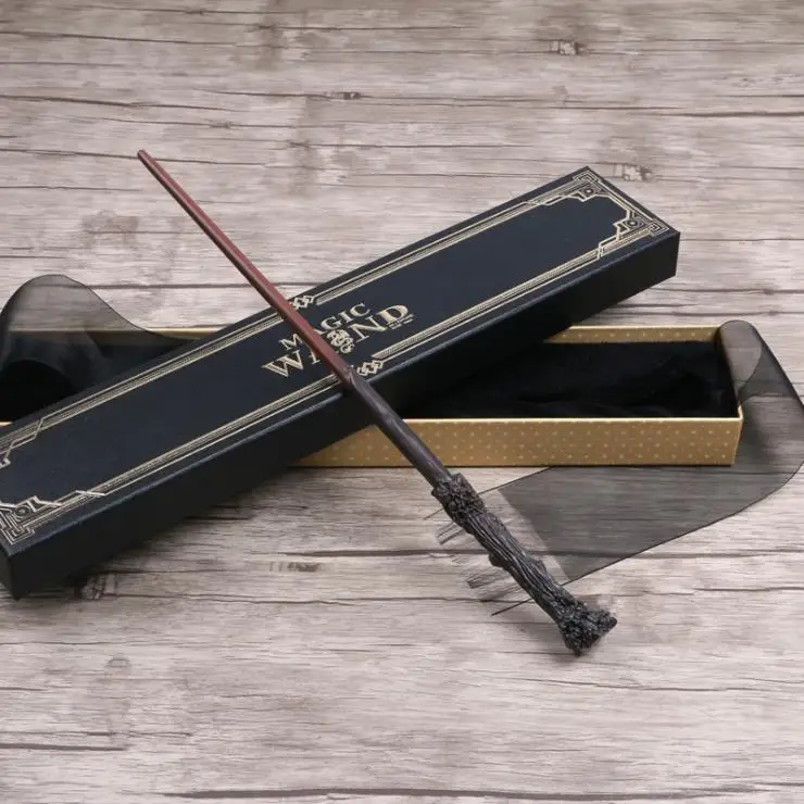 Harry Wands Colsplay Metal/Iron Core Dumbledore Magical Wand Varinhas Kid Magic Wand With Box with Gift Harry Prop