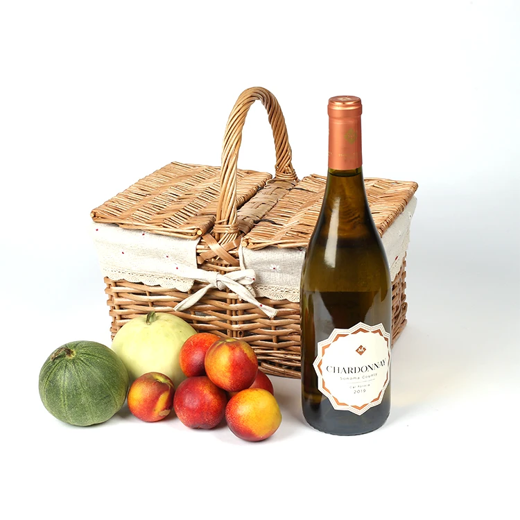 Wholesale Handmade Outdoor Living Camping Home Decor Wicker Gift Storage Picnic Baskets with Handle