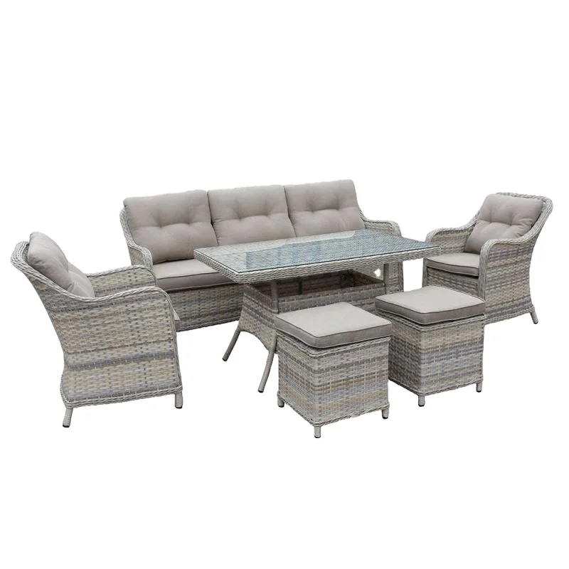 2023 Luxury Outdoor Garden Sofa Plastic Rattan Wicker Backrest Patio Furniture for Enhanced Comfort