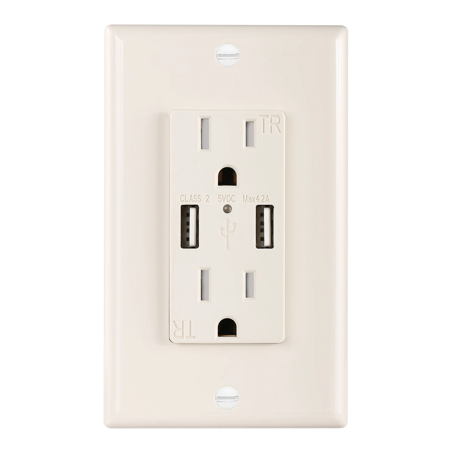 Hooanke ETL Listed 125V Duplex Receptacle Tomacorriente with C and USB 220V Outlet with LED
