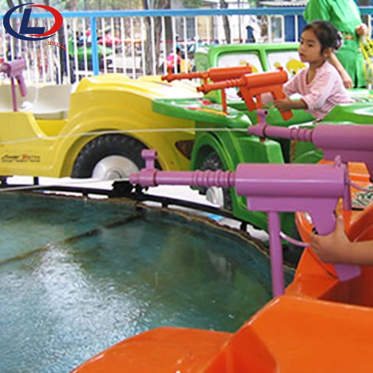Outdoor Amusement Rides Shooting Game Water Tank Track Train for Children