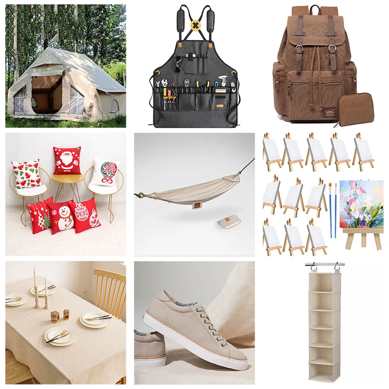 HSF High Quality Custom Size Printing Polyester Cotton Inkjet Blank Canvas Fabric For Bags