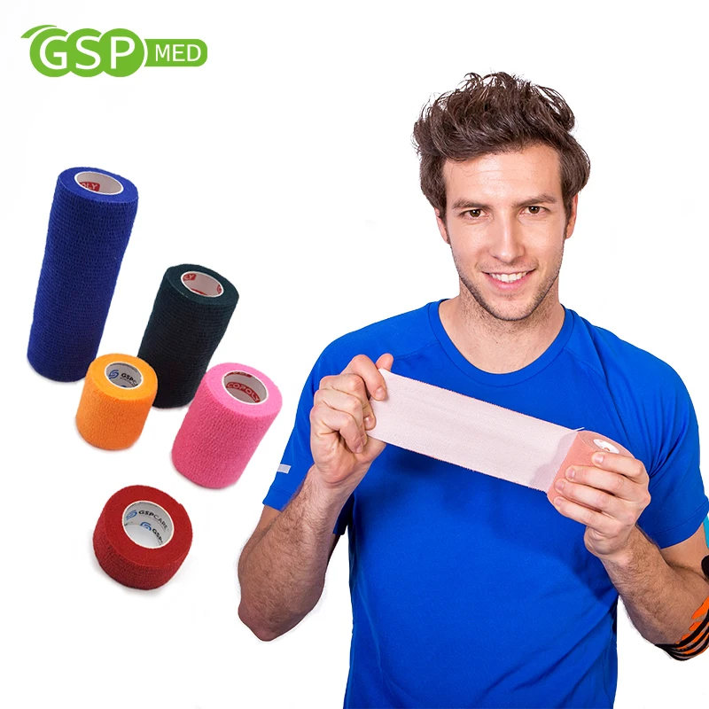 New Arrivals Custom Logo Printing Medical Grade Non Woven Self Adhesive Vet Wrap Cohesive Elastic Bandage