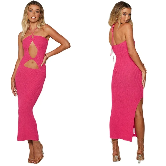CUSTOM alibaba-dresses Cut Out Midi Dress