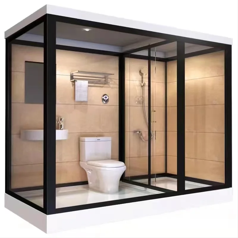 Prefab Bathroom Integrated Shower Room Complete Bathrooms all-in-one Bathroom Pods With Toilet And Basin