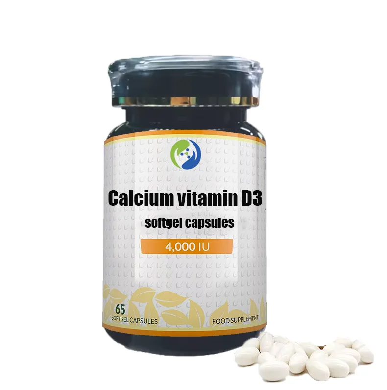 private label bone density calcium 1100mg Liquid Calcium vitamin D3 Softgels capsule