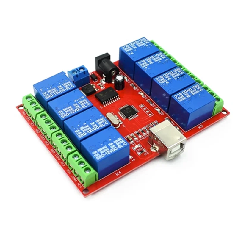 Non-drive relay module PC intelligent controller  Route 8  12V computer USB control switch