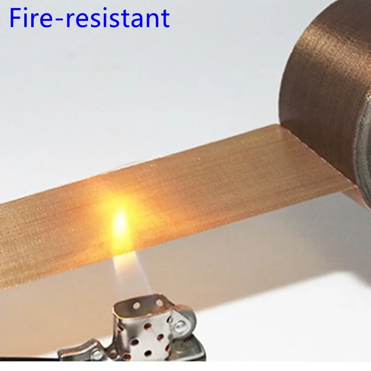 Heat Resistant Anti-corrosion Non Stick White Brown Black Pressure Sensitive PTFE Coated Glass Fiber Fabric Adhesive Film Tapes