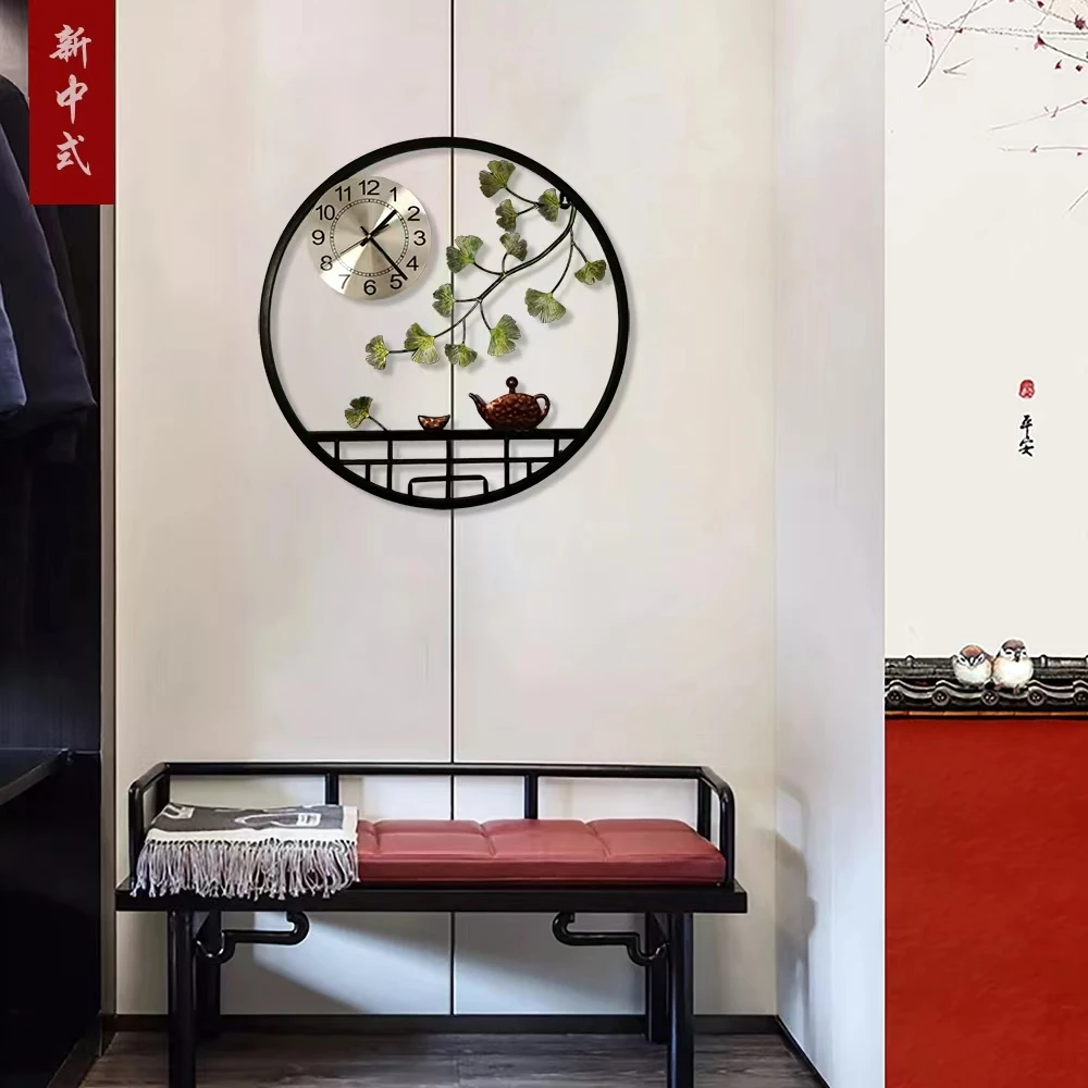 Wall Clock and watch iron art Classic Style Flower Design For Home Decoration Chinese Style