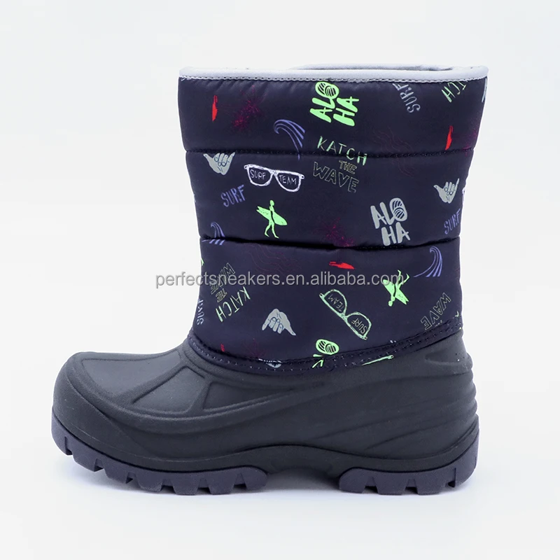 Graffiti Print Insulated Inner Lining Winter Outdoor Warm Protection Customized Fashion Winter Snow Boots