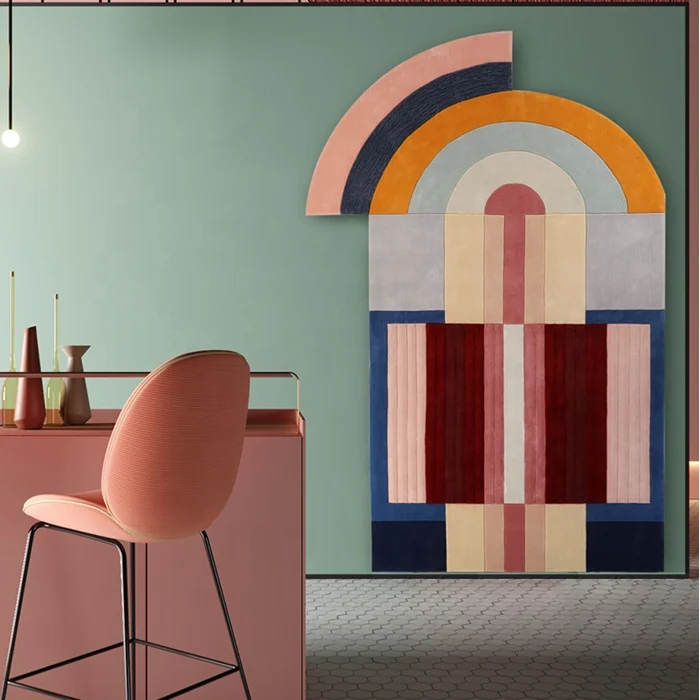 Novelty Tapis Masion Nordic Geometric Rug Custom Shape Handtufted Home Carpet