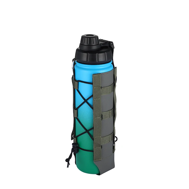 Water Bottle Carrier Bag, Bottle Pouch Holder, Adjustable Shoulder Hand Strap 2 Pocket Sling Neoprene Sleeve Sports Water Bottle