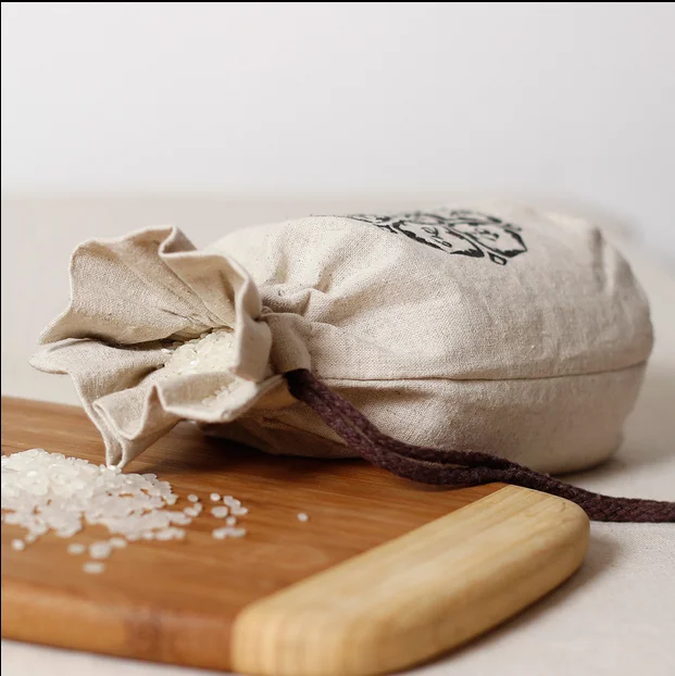 cotton canvas fabric muslin drawstring bag with custom logo printed canvas drawstring bag