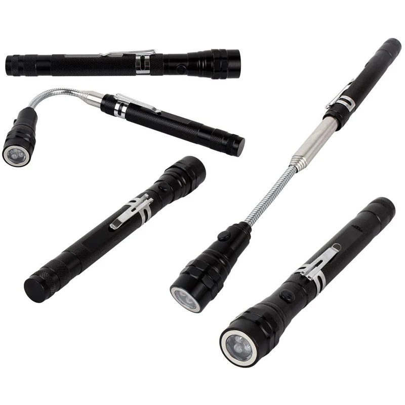 Mini 3 LED Telescopic Flexible Expandable Magnetic Pick Up Tool Lamp Light Led Tactical Flashlights
