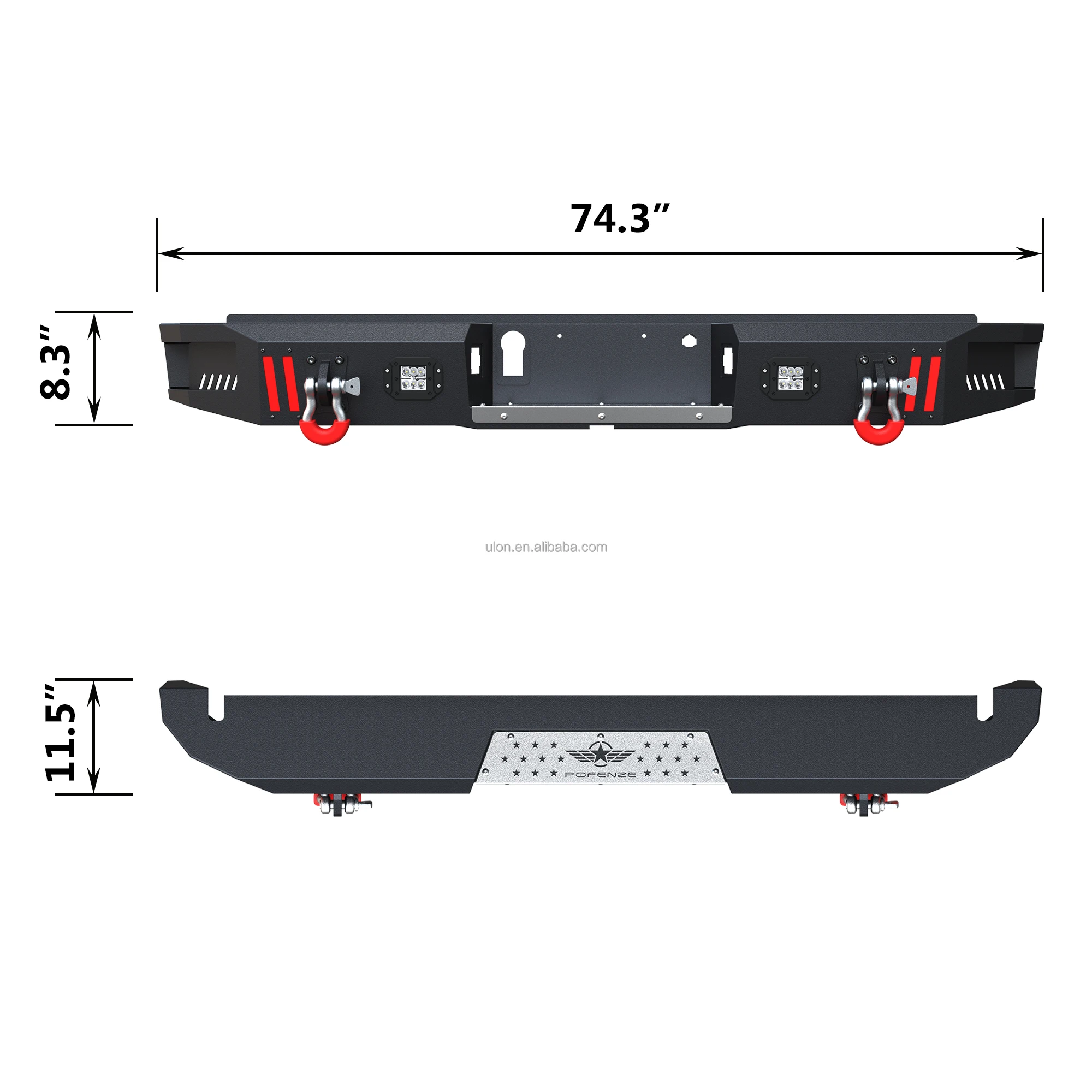 Hot Sell F-150 Truck Bumper Full Width Front Bumper and Rear Bumper Combo fit 2015-2017 Ford F150 (Excluding Raptor)