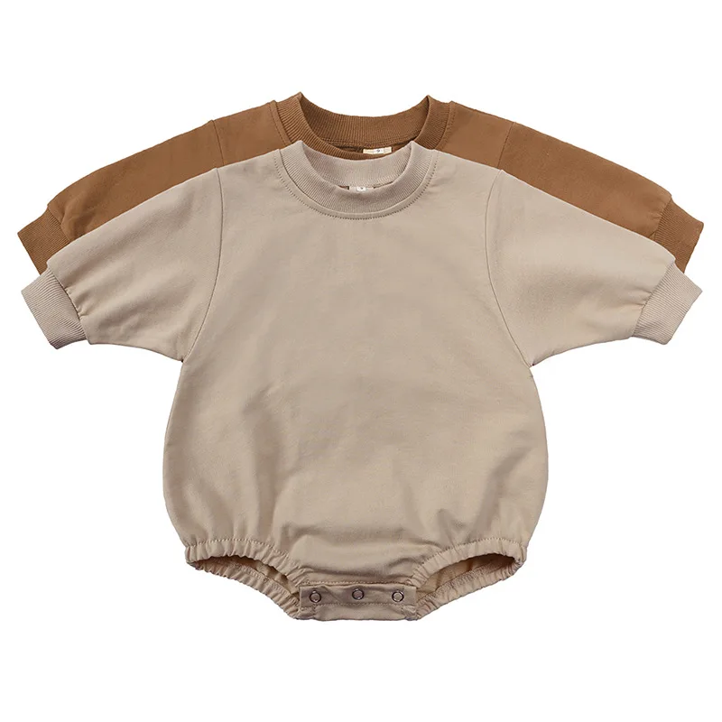 Korean ins infant autumn clothes new romper clothes for boys and girls baby simple loose casual romper fashion