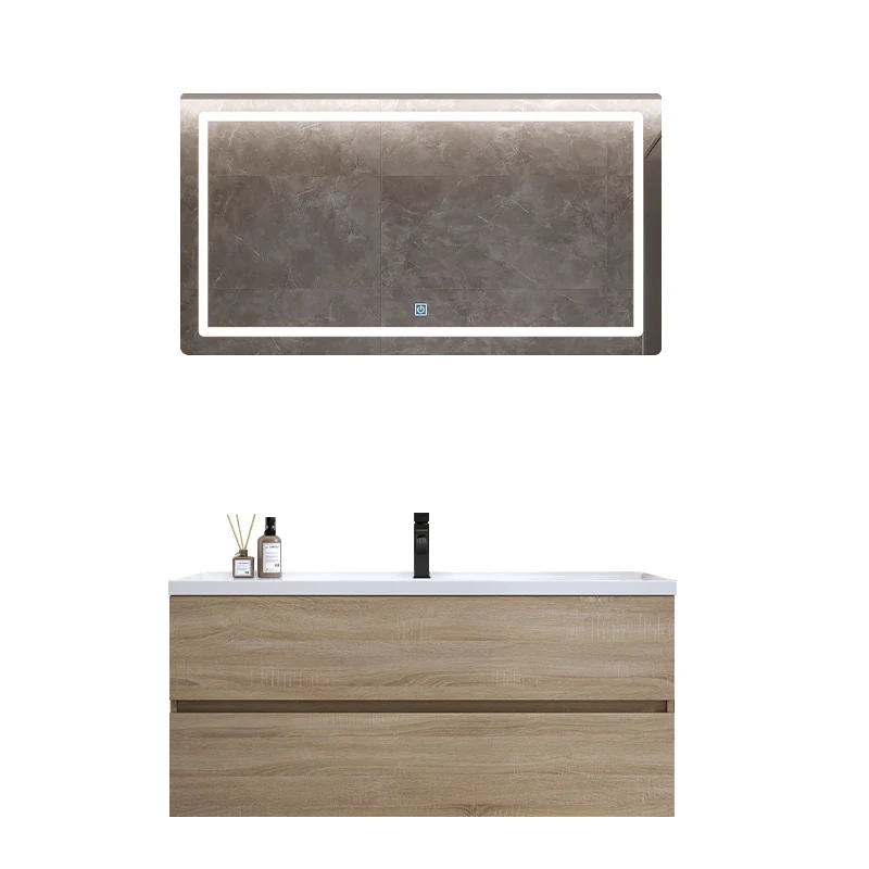 Waterproof Italy Design Vanity Mdf Floor Bathroom Cabinet With Mirror