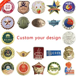 High Quality Customized Gold-plated 3D Design Zinc Alloy Sports Medal Honor Guard Army Lapel Pins Security Badge
