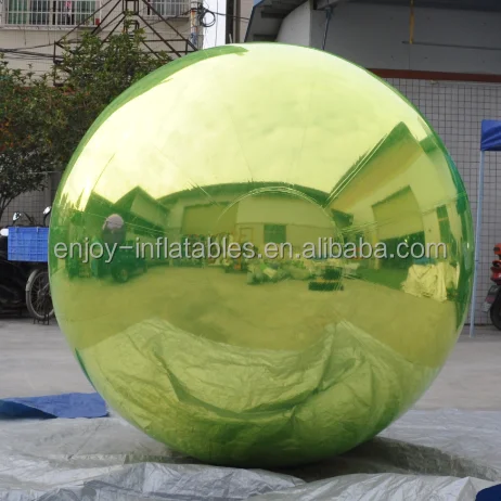 Large Custom Double Layer PVC Advertising Hanging Mirror Ball Sphere Reflective Balloons Inflatable Mirror Ball