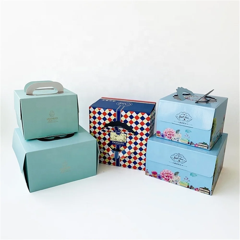 Wholesale Bakery Supply Novelty Disposable Paper Cake Box with Window