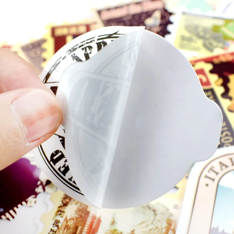 50Pcs Postage Post Stamp Gift Souvenir Collect Retro Classic Travel Waterproof Skateboard Luggage Cartoon Sticker