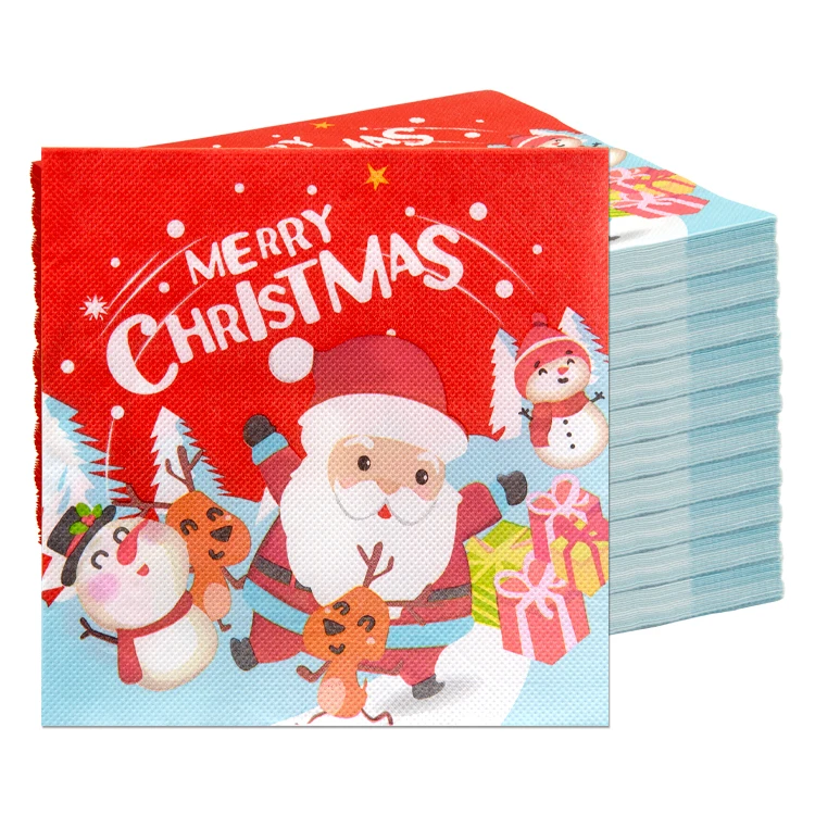 Personalised Folding Napkins For Wedding Custom Cocktail Kitchen Fancy Christmas Thanksgiving Paper Napkins
