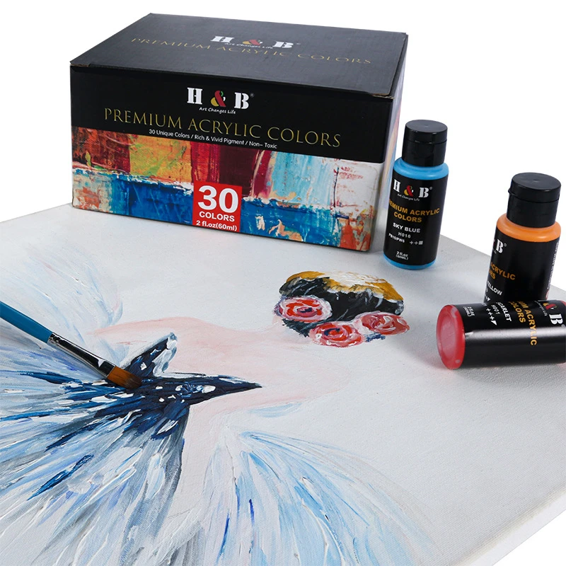 Keep Smiling Professional 60mL/tube 30colors Art Supplies Paints Artist Acrylic Color Paint Set