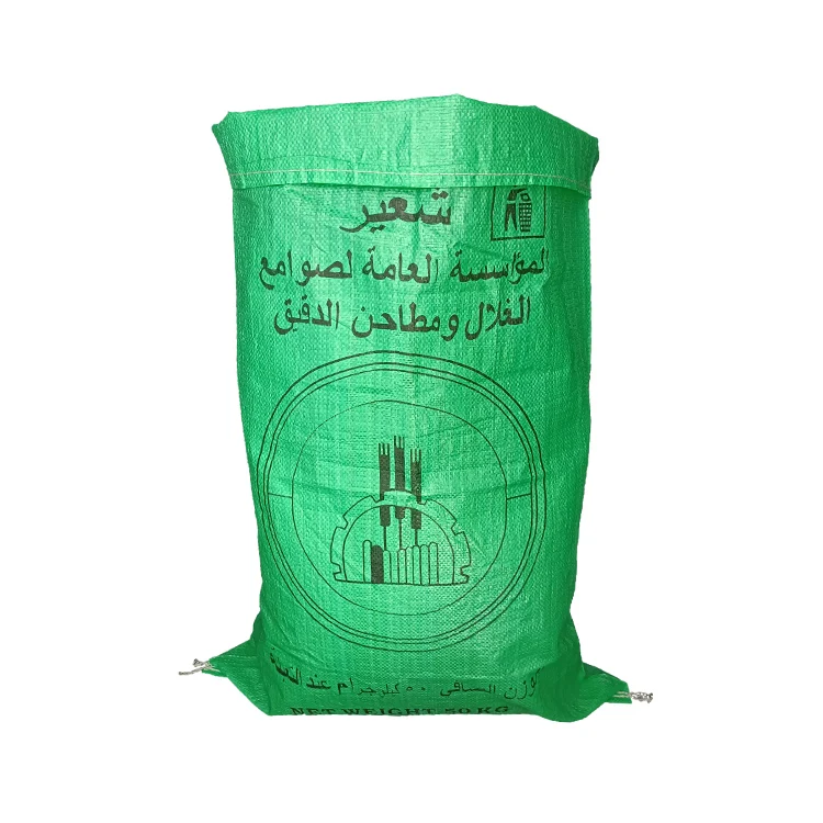 China new material flour rice sugar wheat packing bag pp woven bag sacks 25kg 50kg