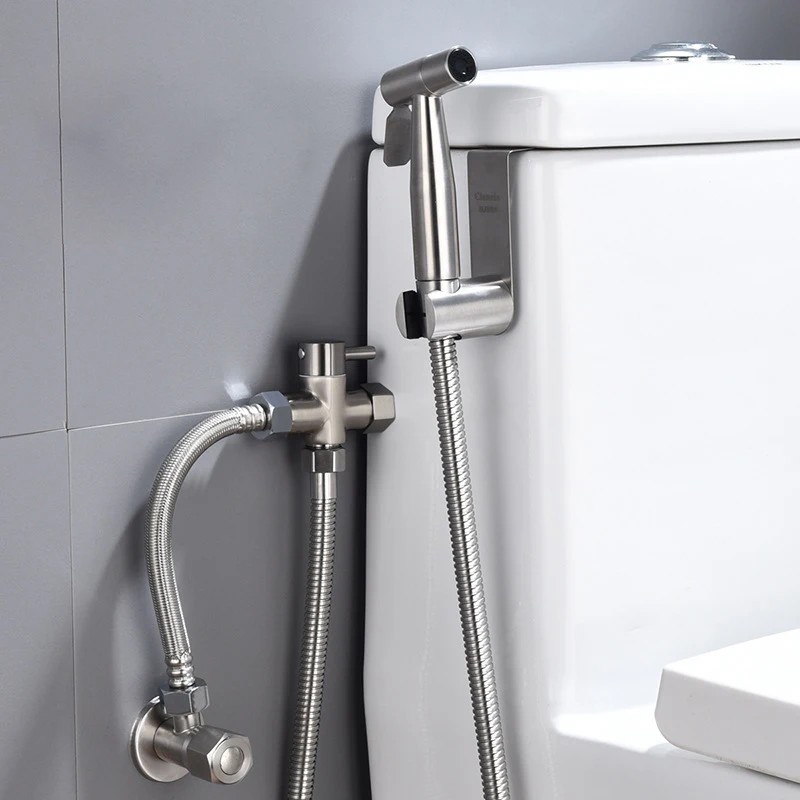 Bathroom 3/8 inch brass 3 ways T-adapter diverter valve for Handheld Toilet Bidet Spray