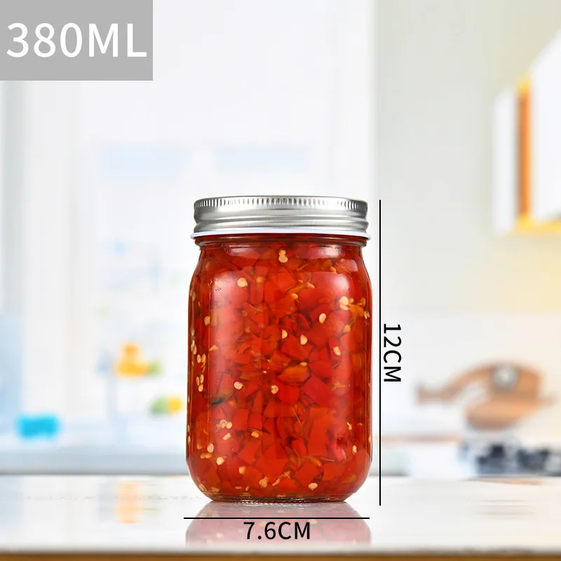 16 Oz Mason Glass Jar With Metal Lid For Pickling Canning Candles Home Decor Overnight Oats Fruit Preserves Jam Or Jelly
