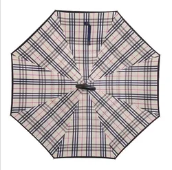 Wholesale custom  reverse invert umbrella double layer for keep out wind and rain