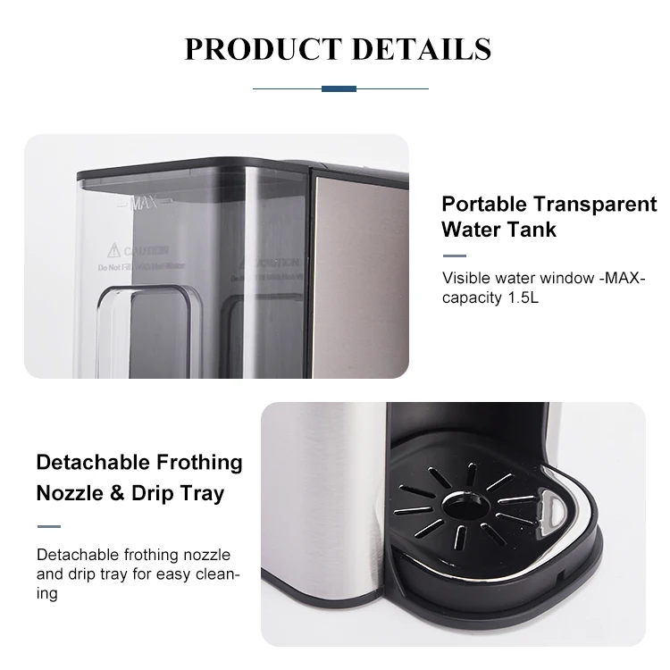 Can choose large and small cups of coffee machine, can brew tea coffee machine, home smart coffee machine