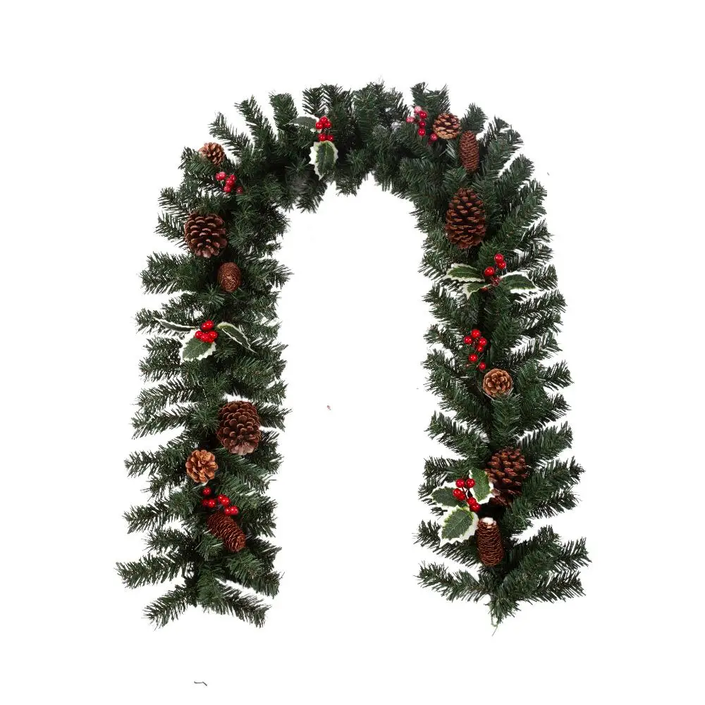 Christmas Garland Decoration Customized Artificial Cypress Plastic Pine Branch For Christmas Home Decoration