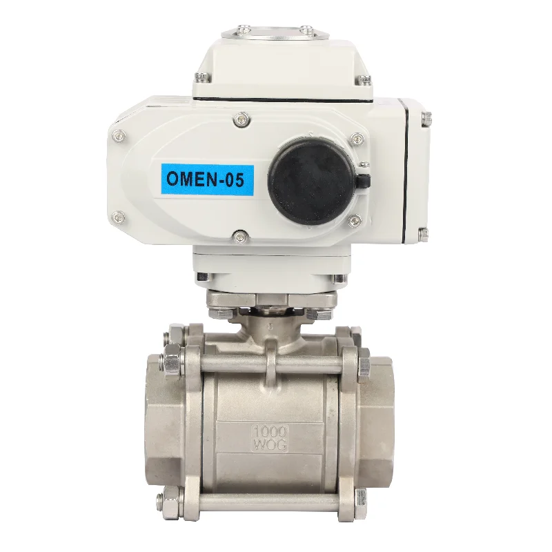 DN32 2 Way SS Motorized Electric Control Ball Valve 24v 220v Electronic Actuator Modulated Stainless Steel Valve