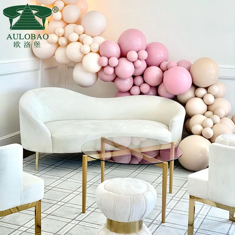 Wholesale wedding halls furniture velvet loveseat sofa for wedding rental