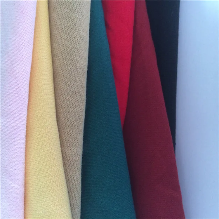 97% cotton 3% spandex stretch high quality cvc custom colors thick french terry fabric stock for sweatshirt