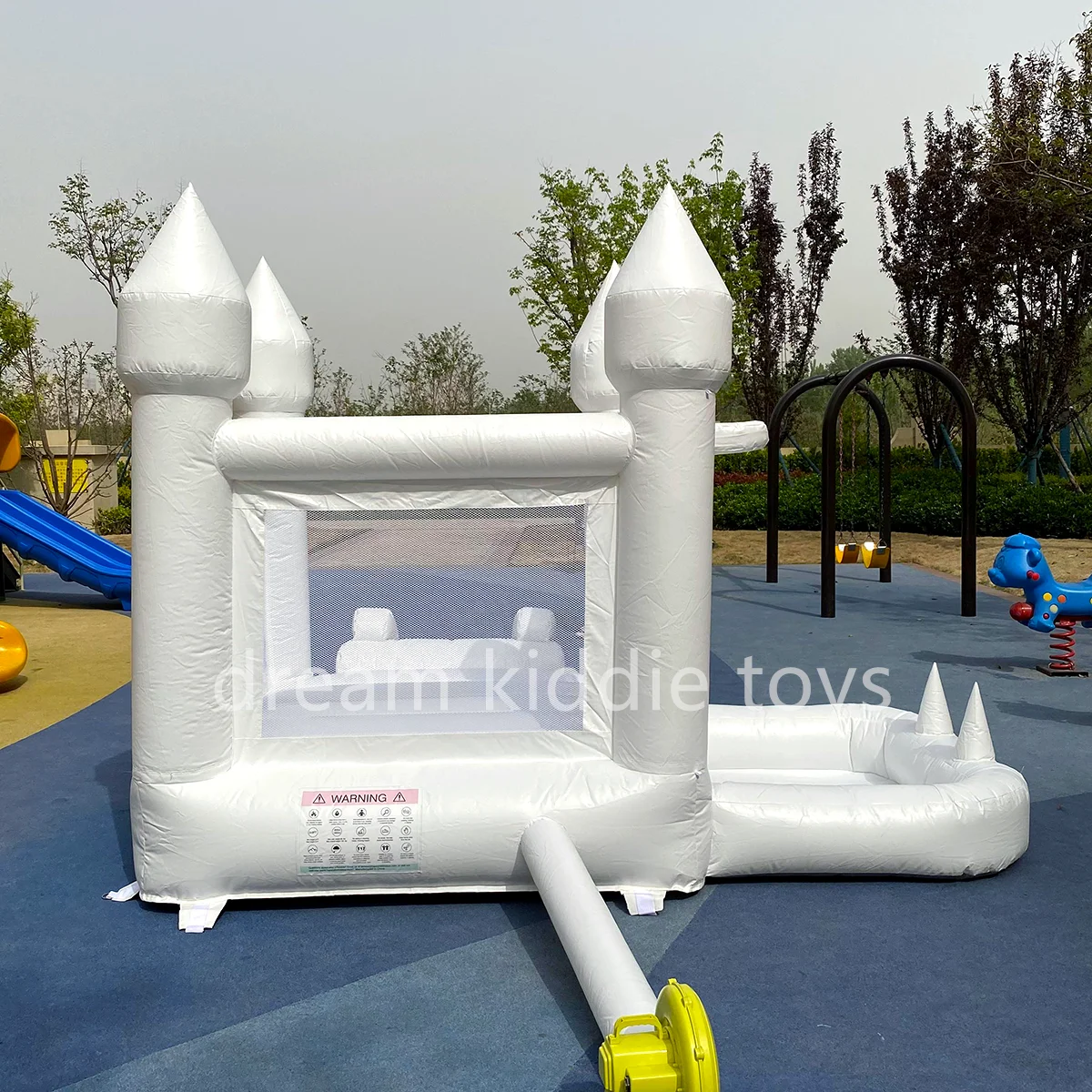 Commercial Mini White Bounce House  With Ball Pit Jumping Castle Inflatable Bouncer