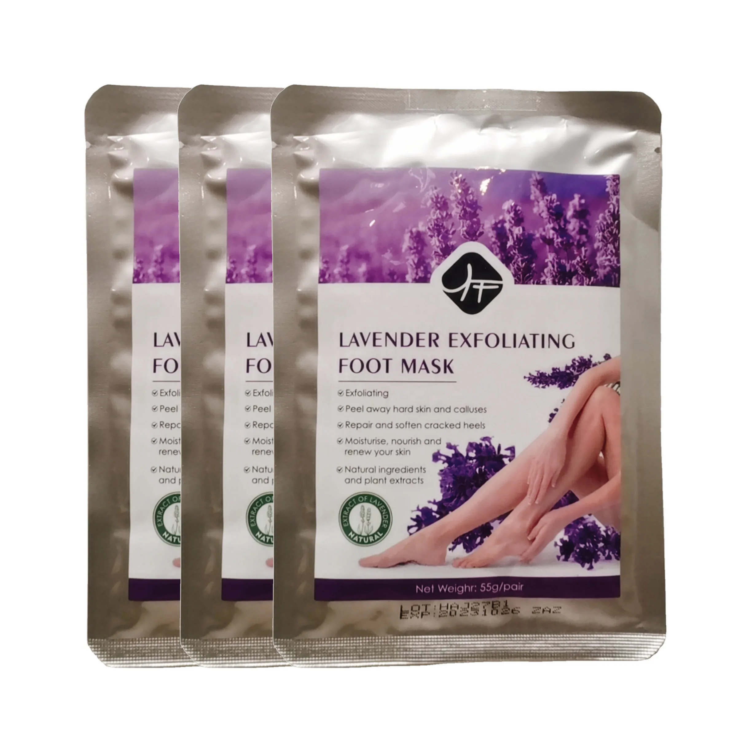 2023 order Private Label Natural Organic Lavender Oil Foot Peel Mask Small  Peeling Nourishing Exfoliating Foot Mask