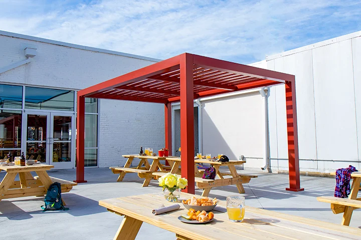 Camping tent bambou en bois patio patio bamboo roof wrought iron outdoor steel round glass gazibo gazebo outdoor