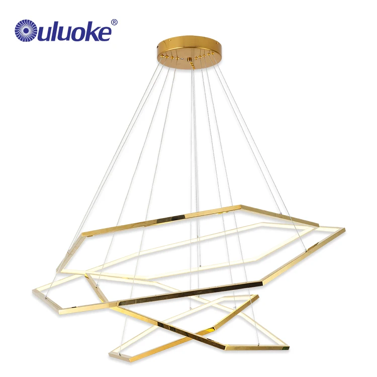 
Simple Hanging Decorative Pendant Light Gold Luxury Modern Led chandelier  (1600188845125)