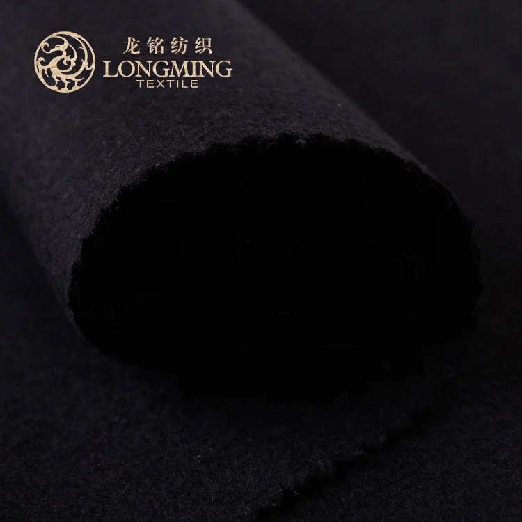 Wholesale price recycle polyester viscose elastane woolen feeling woven fabric for coat