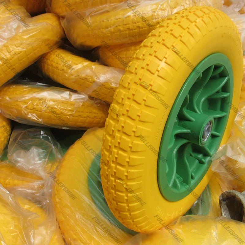 PAHS 10inch PU Foam Wheel for Wheelbarrow 260mm diameter Foam Caster 3.00-4 with plastic rim