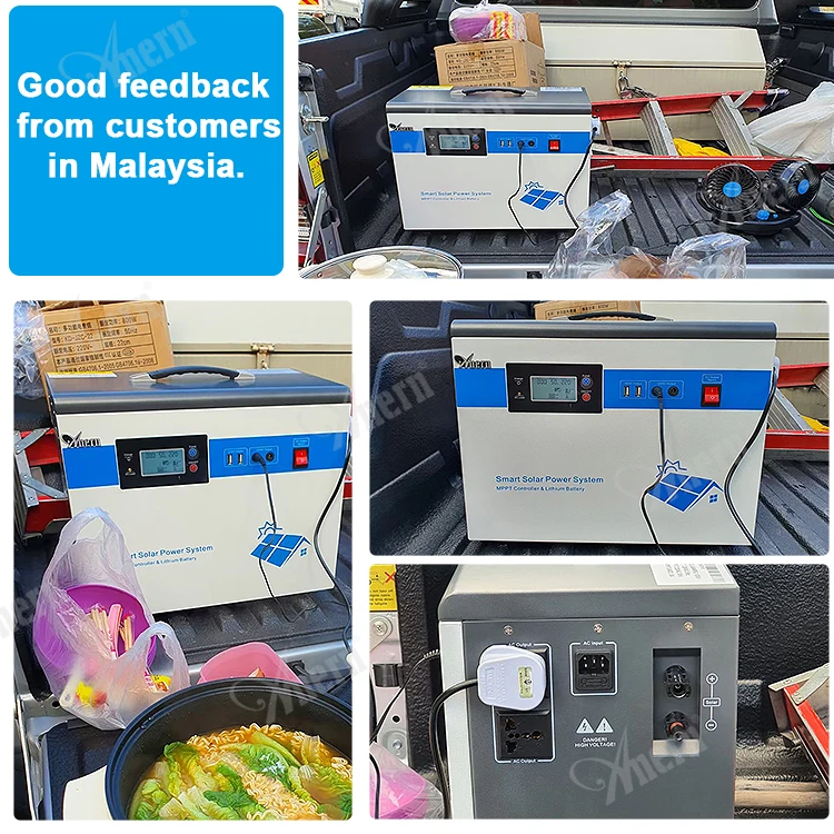 Anern 12v dc portable lifepo4 battery home solar power station 10000w