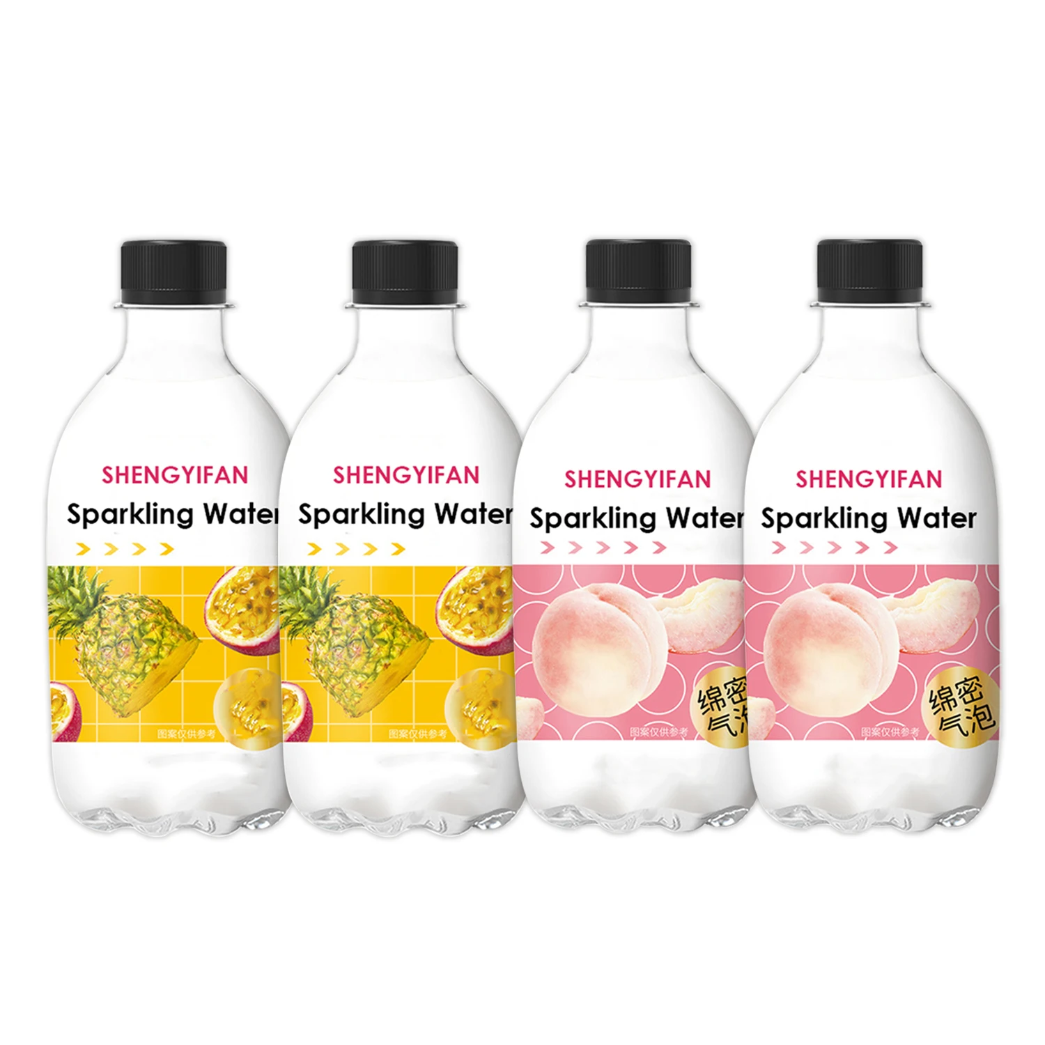Wholesale Custom personal label 280ml mini bottle sugar free soft drinks fruit flavour sparkling water