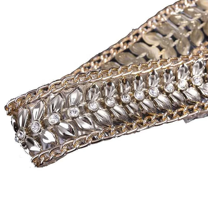 SJ-L00056 SHANGJIN Wholesale hot fix tape  apparel trimmings New fancy design heat transfer rhinestone tape for clothings