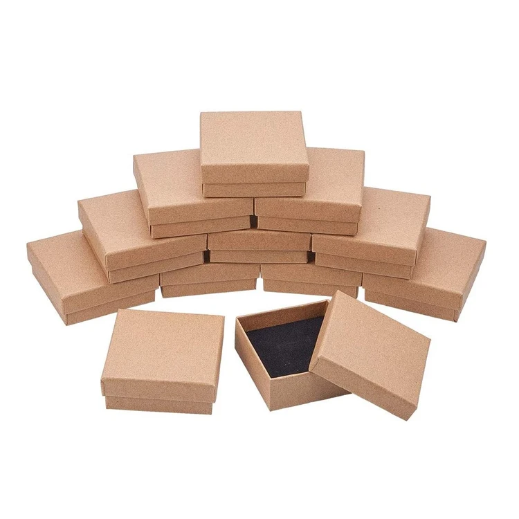 Cuadrado Carton Bead Caja Collar Rigid Boxes Jewelry Packaging Recyclable 5-15 Days Cardboard Ivory Board 500pcs Accept CN;GUA