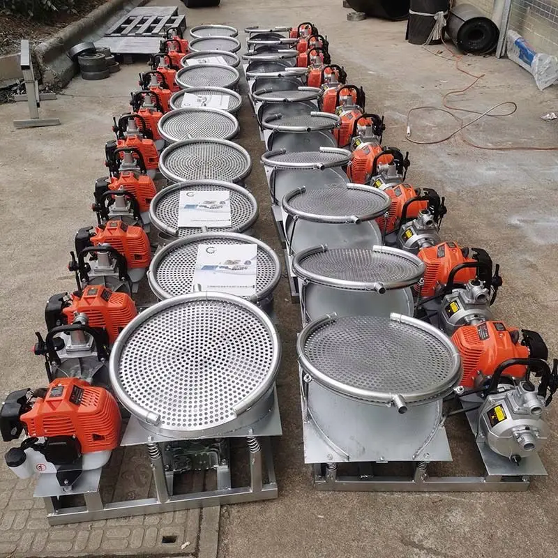 Outdoor Portable Chute Gold Panning Machine Vibrating Bowl Separator Small Portable Gold Mining Equipment Machine