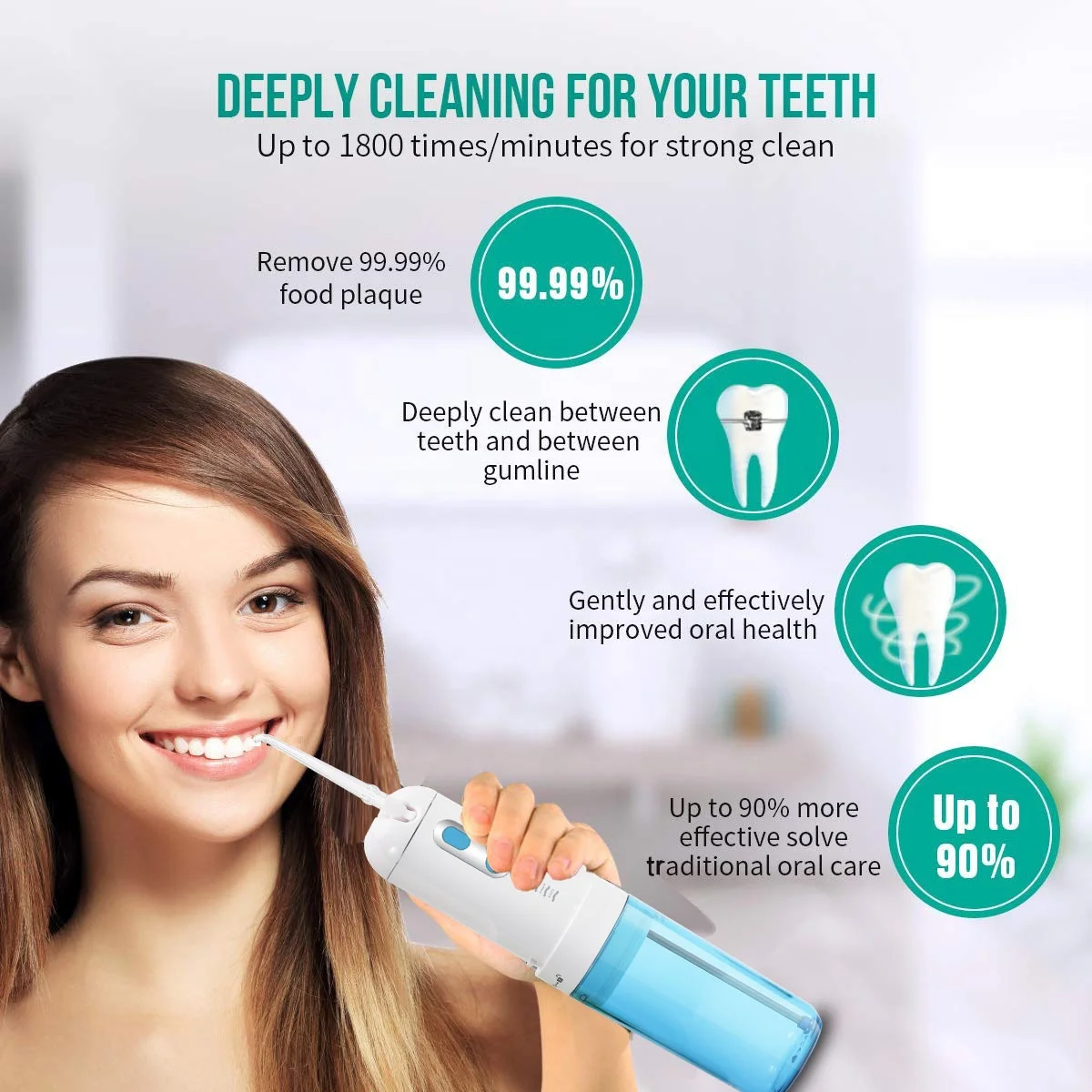 Factory Manufacturing And Selling Oral Irrigator Dental Water Flosser Teeth Cleaning Devices On Global Digital Outbound Service