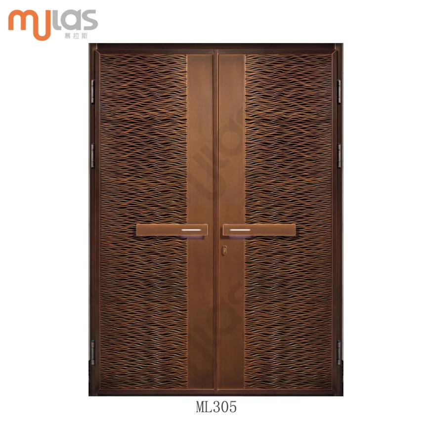 Thermal Isolation Heat Proof Copper Material Modern Style Luxury Pivot Door